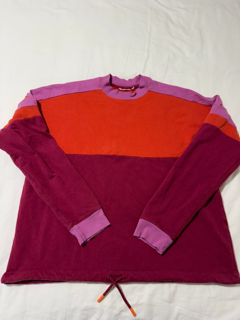 Cotopaxi Women’s Bandera Sweatshirt XL Colorblock Purple Orange